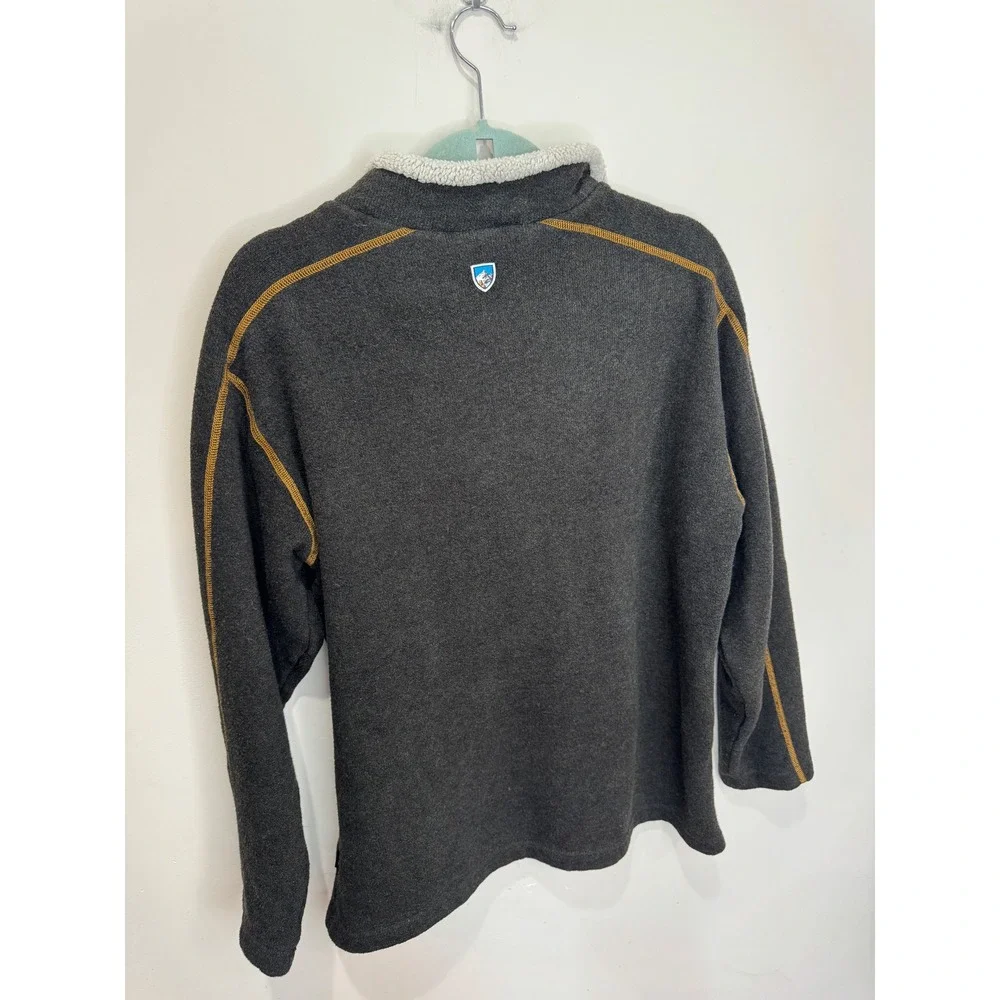 Kuhl Europa Men's 1/4 Zip‎ Sz XL Charcoal Brown
